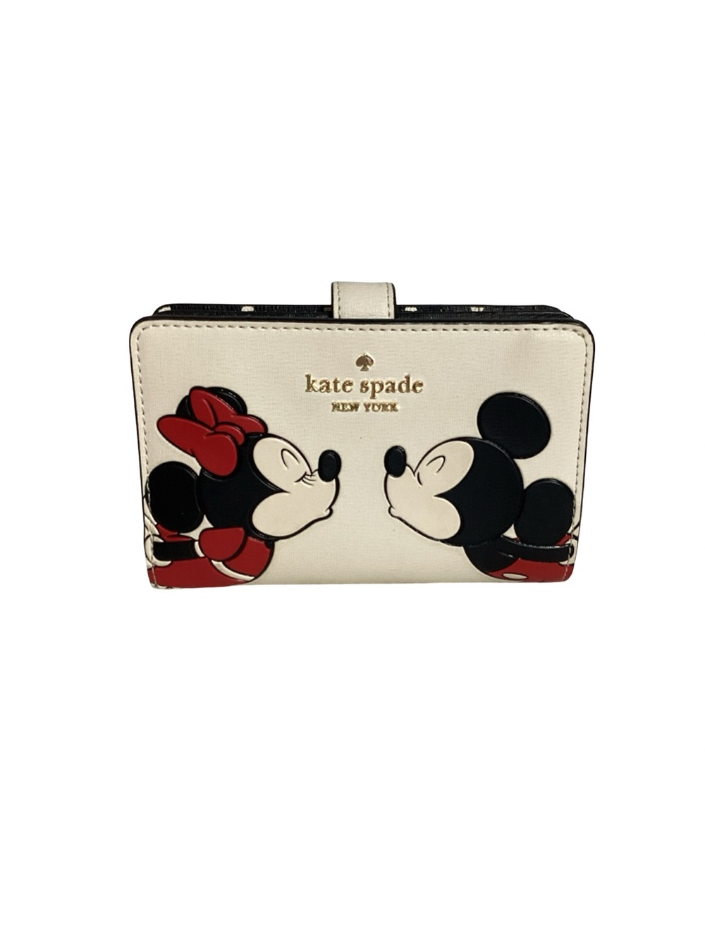 Kate Spade Disney Mickey & Minnie Mouse Kissing Medium Bifold Wallet